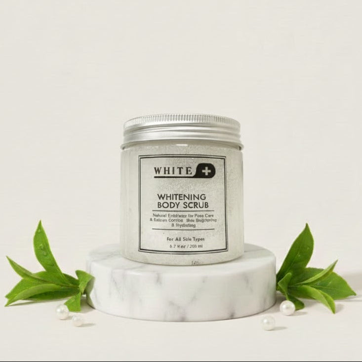 WHITE+ : WHITENING BODY SCRUB. 200G