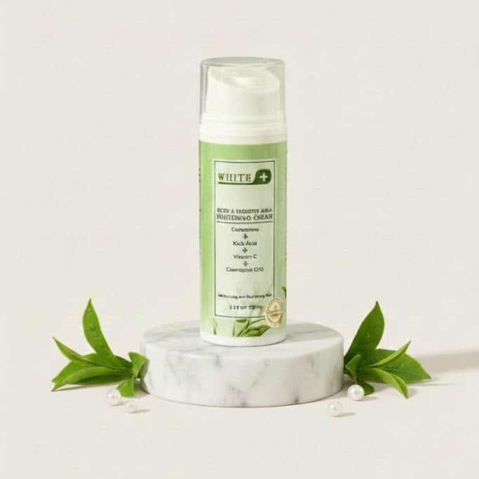 White+ : Body &amp; Sensitive Whitening Cream. 200g