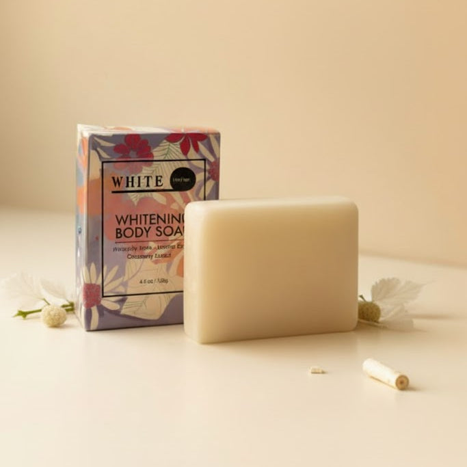 WHITE+ : WHITENING BODY SOAP. 120G